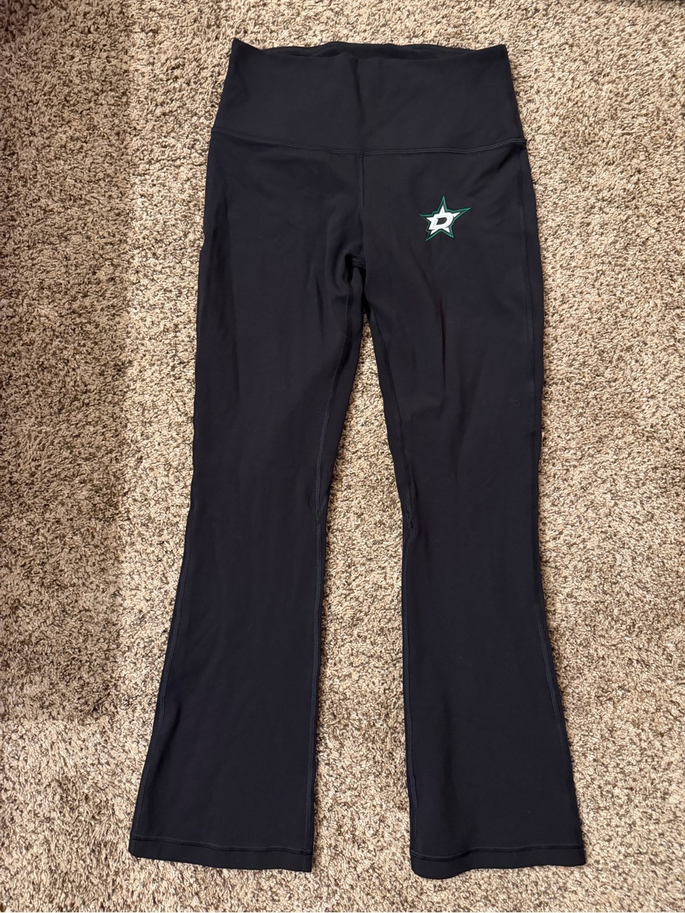 lululemon Dallas Stars Black Wide-Leg Active Pants